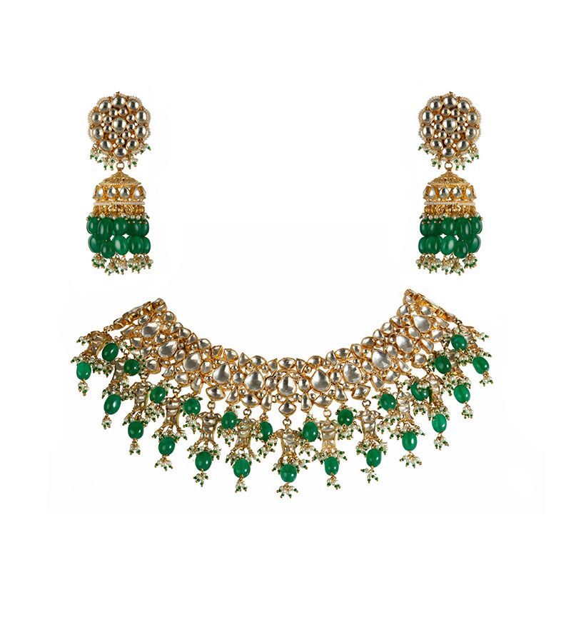 Full Neck set with Jhumkis