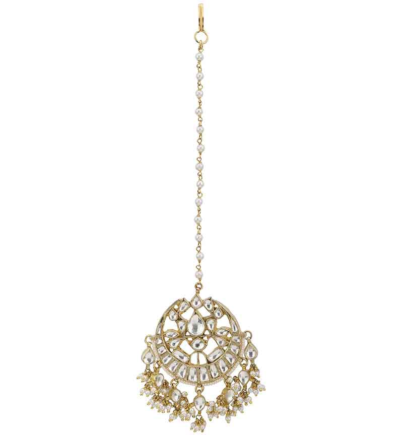 Jadtar Stone Studded Maang Tikka